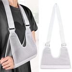 Arm Sling with Comfort Pad, Arm Sling for Broken Wrist Shoulder Injury for Women and Men, Arm Brace Rotator Cuff Torn Wrist and Elbow Surgery with Adjustable Padded Arm Support Straps