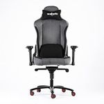 Wakefit Nylon Gaming Chair 3 Years Warranty Ergonomic Gaming Chair, Lumbar Support Chair, 4D Adjustable Armrests & Height, Powder-Coated Base Multi Lock - Mastero (Black & Grey) Diy