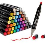 48 Colors Alcohol Markers Set, Dual Tips Blender Art Markers for Drawing, Permanent Sketch Markers for Kids adult coloring, Alcohol Based Artist Markers, Adults Coloring and Artist Illustration.