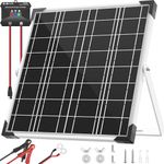 Voltset 20W 12V Solar Panel Kit, Monocrystalline Solar Battery Trickle Charger Maintainer + Upgrade 10A MPPT Charge Controller + Adjustable Mount Bracket for Car, RV, Boat, Motorcycle, Gate Opener