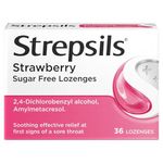 Strepsils Sore Throat Lozenges, Strawberry, 36 Total, Sore Throat Relief, Throat, Effective Relief, Fights Germs, Relieves Throat Pain, Works In 5 Minutes, Sore Throat, Medication