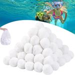 3.09lbs Pool Filter Balls for Sand Filters, Reusable Filter Media Balls, Replace 100 lbs Pool Filter Sand, High-Efficiency Filtration for Swimming Pools and Aquariums, Pool Filtration Balls