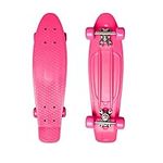 M.Y X-Skate Complete 22" Pink Plastic Retro Beginner Skateboard for Kids Teenagers & Adults Waffle-Style Deck ABEC 7 Bearings for tricks and cruising