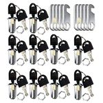 Lsgoodcare 10Pack Security Mailbox Lock Cabinet Drawer Cupboard Cam Lock 25Mm with 20 Keys, Each Lock with Same Key