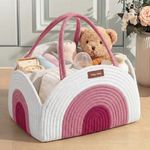 a baby cherry Cotton-Diaper Caddy | Diaper bag for Baby | Diaper Caddy Organizer Large Capacity(38 * 27 * 20.5Cm) |Nursery Storage Bin And Car Organizer For Diapers And Baby Wipes