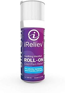 iReliev Pain Relief Gel, Topical Analgesic Menthol Pain Reliever Cream, 3 oz Roll-on, Fast Absorbing & Long Lasting Cooling Pain Reliever Cream for Muscle Pain, Joint Pain, Back Pain Colorless Formula