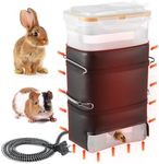 2 Pack 74 oz Heated Rabbit Water Bottle, Large Rabbit Water Dispenser No Drip, Bunny Bottle, Heated Small Animal Drinker for Pets, Rabbits, Guinea Pigs, Hamster, Ferrets, Birds, Mouse, Rats