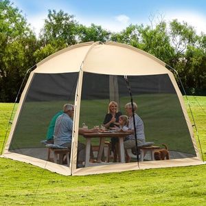Camping Screen Tent - Portable Screen Canopy 8-10 Person&Instant UV Resistant Sun Shelter,Easy to Set Up&Mosquito Net Tent&Waterproof,Suitable for Family Camping Trip,Backyard,Picnic