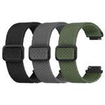 Ecogbd Elastic Nylon Replacement Strap 16mm 18mm 20mm 22mm, Quick Release Watch Straps, Soft Fabric Adjustable Breathable Sport Strap Women Men