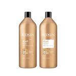 Redken All Soft Shampoo and Conditioner Set, For Dry/Brittle Hair, Hair Detangler, Provides Intense Softness and Shine, Enriched With Argan Oil