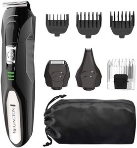 Remington Men Pg6025 All-In-1 Lithium Powered Grooming Kit Trimmer, Black
