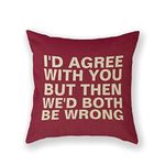 Acelive 20x20 Inches Standard Pillowcase Humorous Sarcasm Humor Funny Quotes Throw Pillow Square Cotton Linen Pillowcase Cover Cushion Christmas