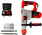 Rotary Hammer Drill 2200W Hammer Drilling Chiseling Electric Demolition Jack Hammer Concrete Drill Breaker Chisels Kit 0-930 r/min