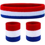 Favofit Headband/Wristbands for Women Men Girls Boys for Gym Workout & Yoga, 3 Pack, Super Comfy Sports Sweatbands for Football Baseball Basketball Soccer & Tennis, Sweat Out of Your Eyes & Wrists