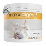 maxxidog - maxxidigest+ probiotics, prebiotics & digestion enzymes formula for dogs - Advanced canine digestive and immune system support - Non GMO powder - Two sizes 200 & 375 g (200 g)