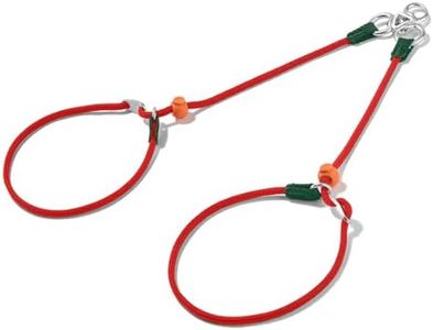 Howgo Double Slip Leash Slip Lead with Double Handles| Dual Dog Leash Lead for 2 Dogs,360° Swivel No Tangle | Dog Training Leash and Collar