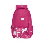 Genie Rosemary Laptop Backpack for Women, 3 Compartments, 19" Stylish and Trendy College Bags for Girls, Water Resistant and Lightweight Bags for Office and Travelling Purpose, 36 Liters, Pink