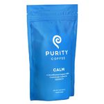 Purity Coffee CALM Decaf Medium Roast Whole Bean Coffee - Dark Chocolate, Vanilla, & Sweet Red Apple Notes, Swiss Water Processed, Organic Arabica, 12 oz / 340 gm Bag