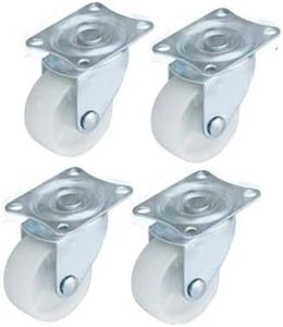 QOPAHI 25mm Castor Wheels Caster and Wheels Small Trolley Wheels Swivel Casters Wheel with Rubber Base Ball Bearing Single Wheels for Furniture, 1" Heavy Duty Wheels to Move Heavy Objects (Pack of 4)