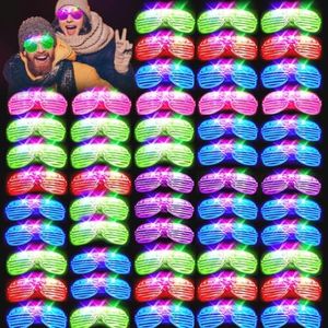 SHQDD 75PCS LED Glasses, Light Up Glasses, 5 Colors party glasses with 3 Light Modes, Glow in The Dark Party Supplies, Neon Party Favors for Birthday Gifts, Party Decorations, New Year, Carnival