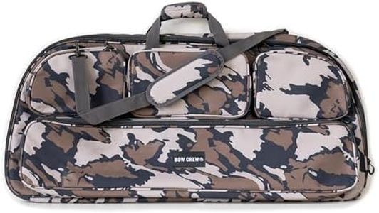 BOW CREW Cruiser Bow Case | Features Comfortable Carrying Options & Spacious Interior with Multiple Accessory Pockets | Durable, Lightweight Archery Case Protection for Your Bow | Nightfall Camo