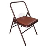 Streetup India® Yoga Chair with Leather Seat Backless Chair for Iyengar Yoga/Fitness (Brown)