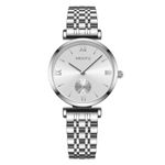 NIBOSI Women Stainless Steel Watches Analogue Wrist Watches Watches For Women's & Girls&Miss&Ladies Silver Dial Watch With Stylish Diamond Studded Watches, Band Color-Silver