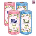 Ella Kitchen Tissue/towel/Roll/Napkins Reusable non-woven eco-friendly (pack of 4)(80 pulls/roll)