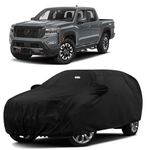 Sulfar 100% Water Resistant Car Body Cover Compatible with Mirror for Nissan Frontier (Triple Stitched, Full Bottom Elastic, Black)