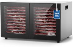 OSTBA Dual-Zone Food Dehydrator, 20 Stainless Steel Trays, 1300W, 180℉ Adjustable Temp, 10 Presets, 48H Timer, Food Dryer for Meat, Fruit, Herbs, Pet Treats, Home & Commercial