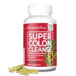 Health Plus Super Colon Cleanse, Capsules with Herbs and Acidops, 500 mg -60 Count