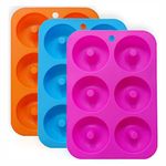 Guizu Donut mould Baking Pan of 100% Nonstick.BPA Free Silicone moulds Tray.Doughnut mould,Cakesicle mold, Cupcake Tray Silicone Molds, Donut Pan Bagel Making Mould Tray(3-Pack)