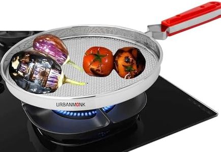 URBANMONK Phulka grill for gas stove | Jali for kitchen cooking |pulka grill for home gas stove | Gas Grill Tawa, Papad & Brinjal Roaster |