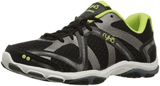 RYKA Women's Influence Training Shoe, Black/Sharp Green/Forge Grey/Metallic, 7.5 Wide