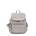 Kipling Ravier Medium Solid Backpack Backpack, Grey Gris, 10.5"L x 14.5"H x 6.75"D, Women's City Pack Backpack, All-day Versatile Daypack