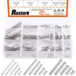 Rustark 240Pcs Compression Springs Assortment Kit Mini Stainless Steel Springs Mechanical Springs for Shop and DIY Repairs Project, 15 Sizes 4 5 6mm OD, 10 20 30 40 50mm L…