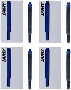 Lamy Fountain Pen Ink Cartridges, Black/Blue Ink, 4 Packs of 5 Cartridges (LT10BKBL)