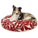 Majestic Pet Red Plantation Medium Round Indoor Outdoor Pet Dog Bed With Removable Washable Cover Products