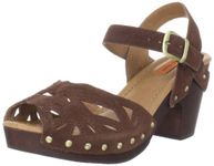 Miz Mooz Women's Hayden Ankle-Strap Sandal Brown Size: 7.5 UK