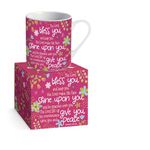 Christian Mug with Gift Box, Bless You (Pink), with Bible Verse Numbers 6:24-26. Bible Verse Mug Makes Perfect Christian Gifts for Women, by Just Cards Direct