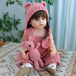 RUNGQIANY 22 Inch 55cm Reborn Baby Dolls,Reborn Dolls Silicone Full Body Handmade Reborn Dolls Xmas Gift Reborn Toddler Dolls Boy Girl Toy Gift (Reborn Dolls Girl Realistic)