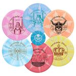 Westside Discs Origio Burst Disc Golf Starter Set | Beginners Frisbee Golf Set | Sets Include Origio Burst Queen, King, Underworld, Hatchet, Warship, and Crown| Colors Will Vary (6 Pack)