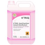 K'TRiQ 80% Instant Disinfectant Hand Sanitizer- Ethanol with Hydrogen Peroxide- Pink Hand Sanitizer Bottle (1 x 5 L)