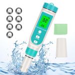 7 in 1 TDS Meter, Digital Versatile Water Tester-TDS/EC/PH/Salt/S.G/OPR/Temperature, Professional Testing for Drinking Water, Fish Tank, Hydroponics, Laboratory, Pool, Aquarium