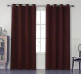 GREEN DECOR - Waterproof & Sun Blockage Top Style SS Eyelet Windproof Room Darkening Window/Door Curtains for Bedroom,Living Room,Balcony Indoor&Outdoor Curtain (Coffee, 4.5X4.5 Feet) Pack of 2