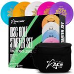 Prodigy Disc 5 Disc Golf Set + Bag | All-in-One Set for Disc Golf Beginner | Disc Golf Starter Set with 2 Drivers, 1 Fairway, 1 Midrange, 1 Putter | Free Mini Marker Included | Disc Golf Accessories