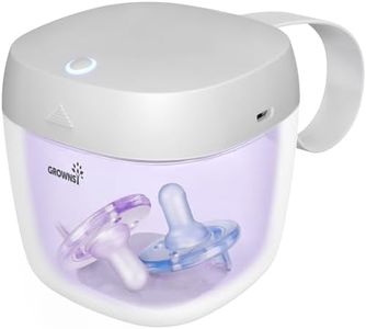 GROWNSY Pacifier Sanitizer Case Portable on The Go for Baby, White