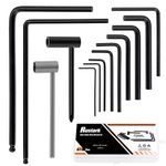 Rustark 13Pcs Guitar Allen Wrench Truss Rod Wrench Set, 4mm & 5mm Truss Rod Allen Wrenches, 7mm & 8mm Truss Rod Hex Box Wrenches, 9Pcs Allen Wrenches for Guitar Bass Neck Bridge Nut Screw Adjustment