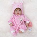 ENA Reborn Baby Doll Realistic Silicone Vinyl Baby 16-inch Weighted Soft Body Lifelike Doll Gift Set for Ages 2+ Cute Mouse 16 inches