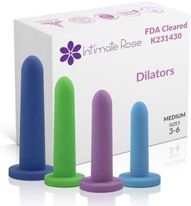 Intimate Rose Medium 4-Pack Silicone Dilators for Women & Men, Medical Device for Pelvic Pain Relief in Sizes 3-6